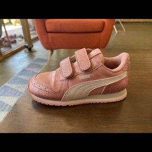 Glitter pink Puma sneakers - toddler 9